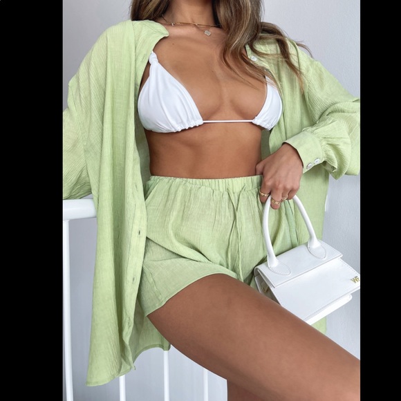 NWT: Take Me Out Shirt in Matcha from White Fox Boutique. Size: S/M - Picture 1 of 6